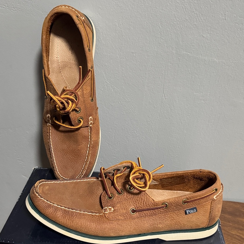 Polo by Ralph Lauren Tan Boat Shoes